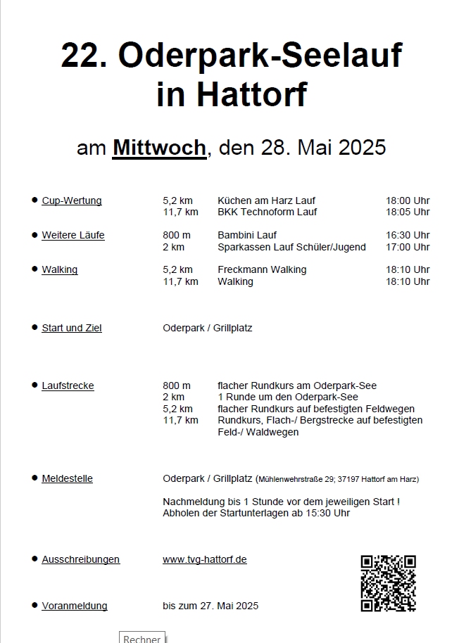 Ausschreibung OderparkSeelauf2025